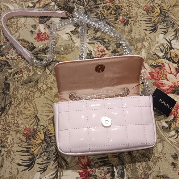 Forever 21 Handbags - NWT F21 Light Pink Glossy Crossbody Bag